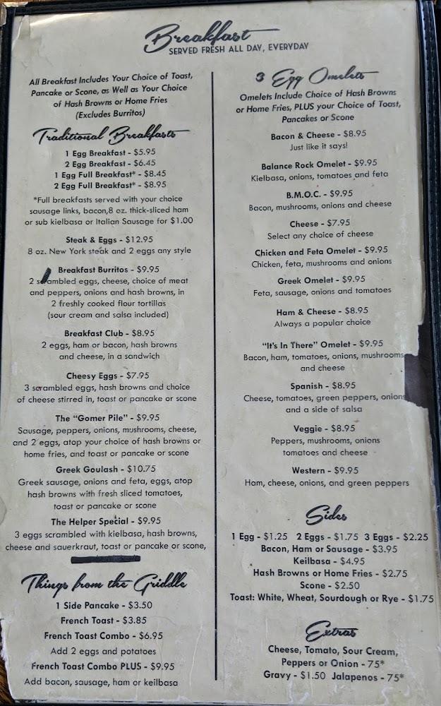 Balance Rock Eatery & Pub Menu image 3