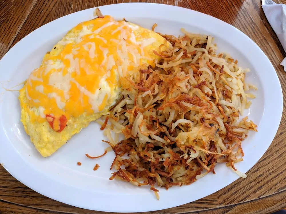 Vegetable Omelette with Hash Browns